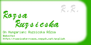 rozsa ruzsicska business card